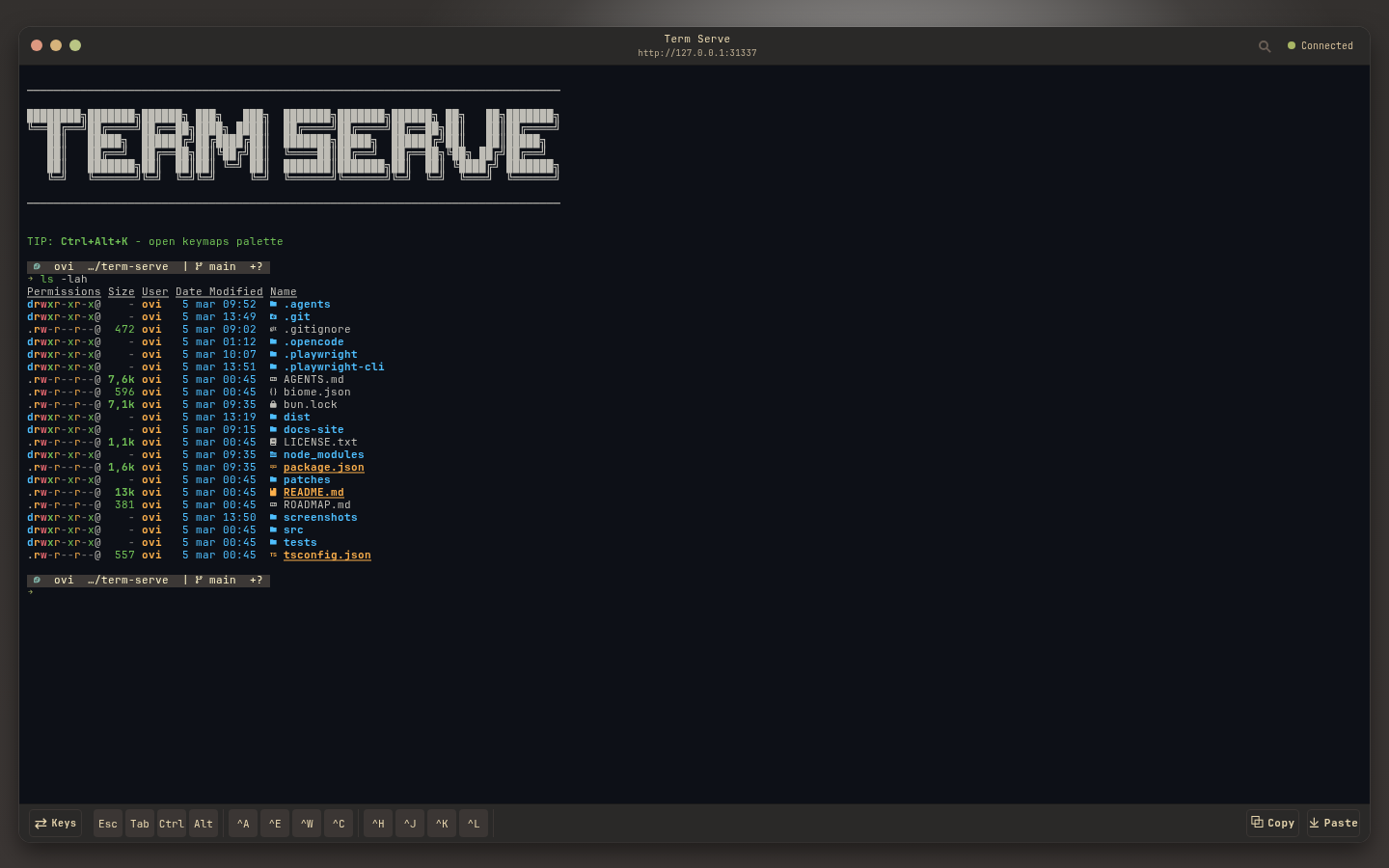 ayu-dark theme screenshot