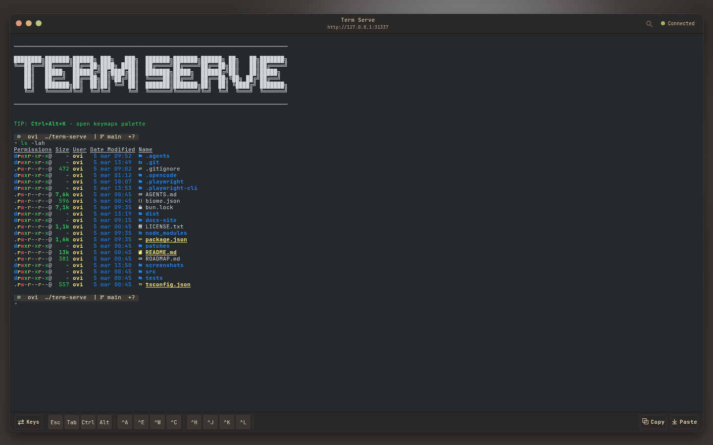 github-dark theme screenshot