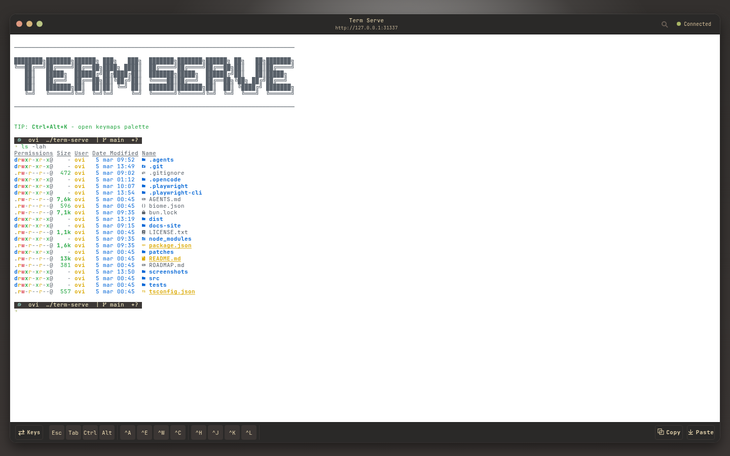 github-light theme screenshot
