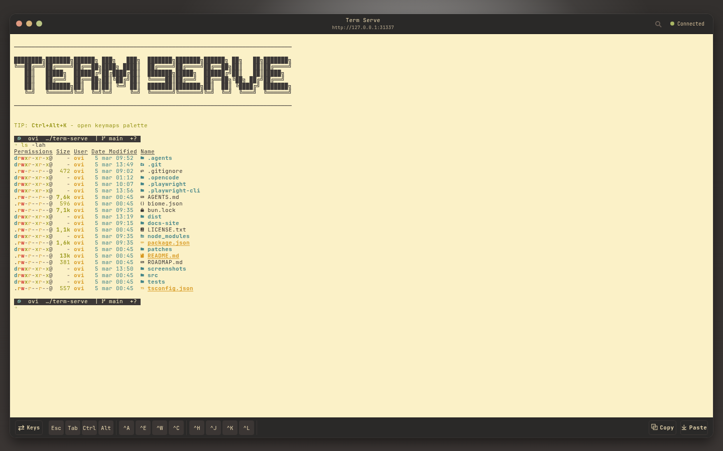 gruvware-light theme screenshot