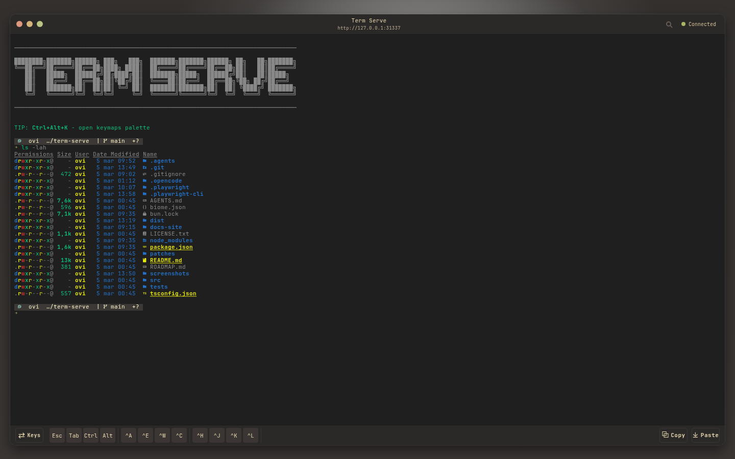 min-dark theme screenshot
