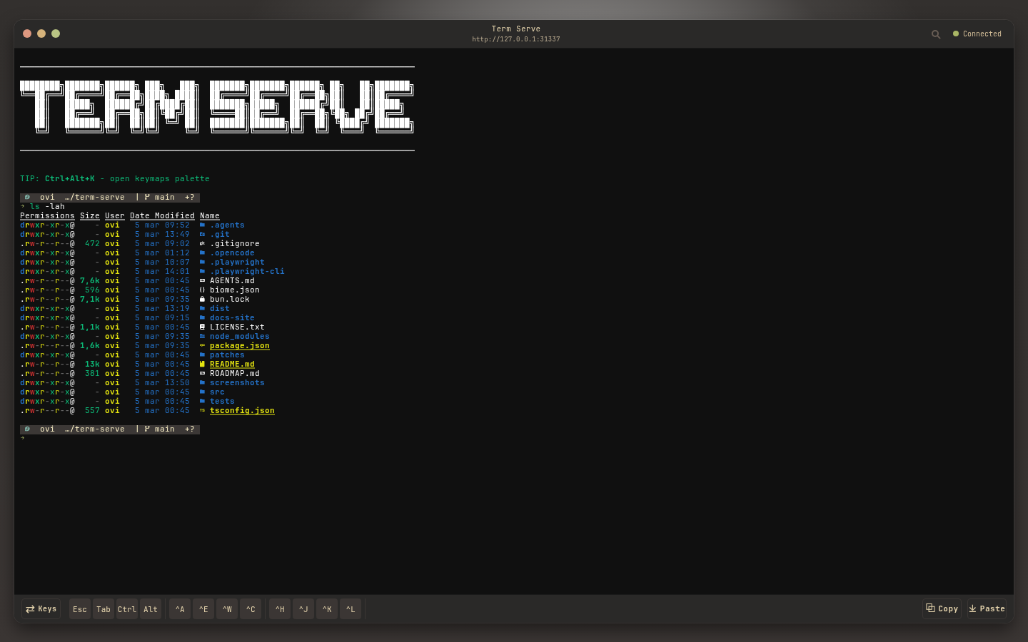 vesper theme screenshot